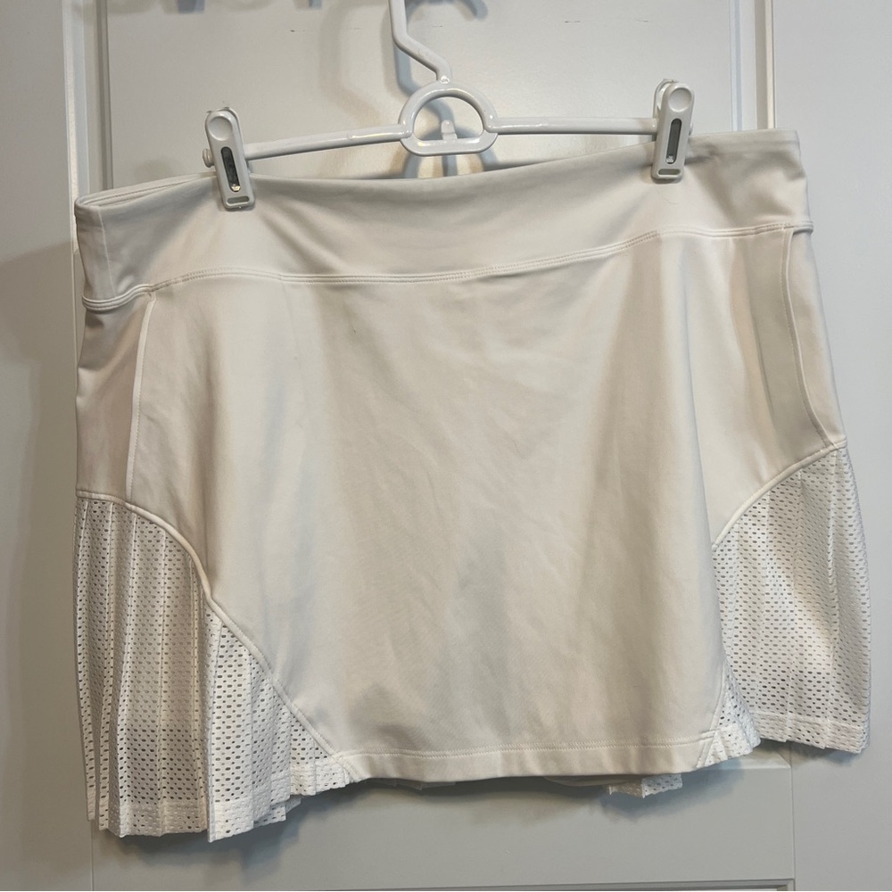 Under Armour White Pleated Mesh Golf Skort XL